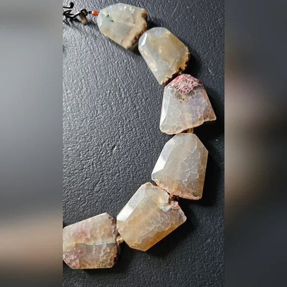 Agate Multi-Color Stone Necklace - Picture 6 of 8